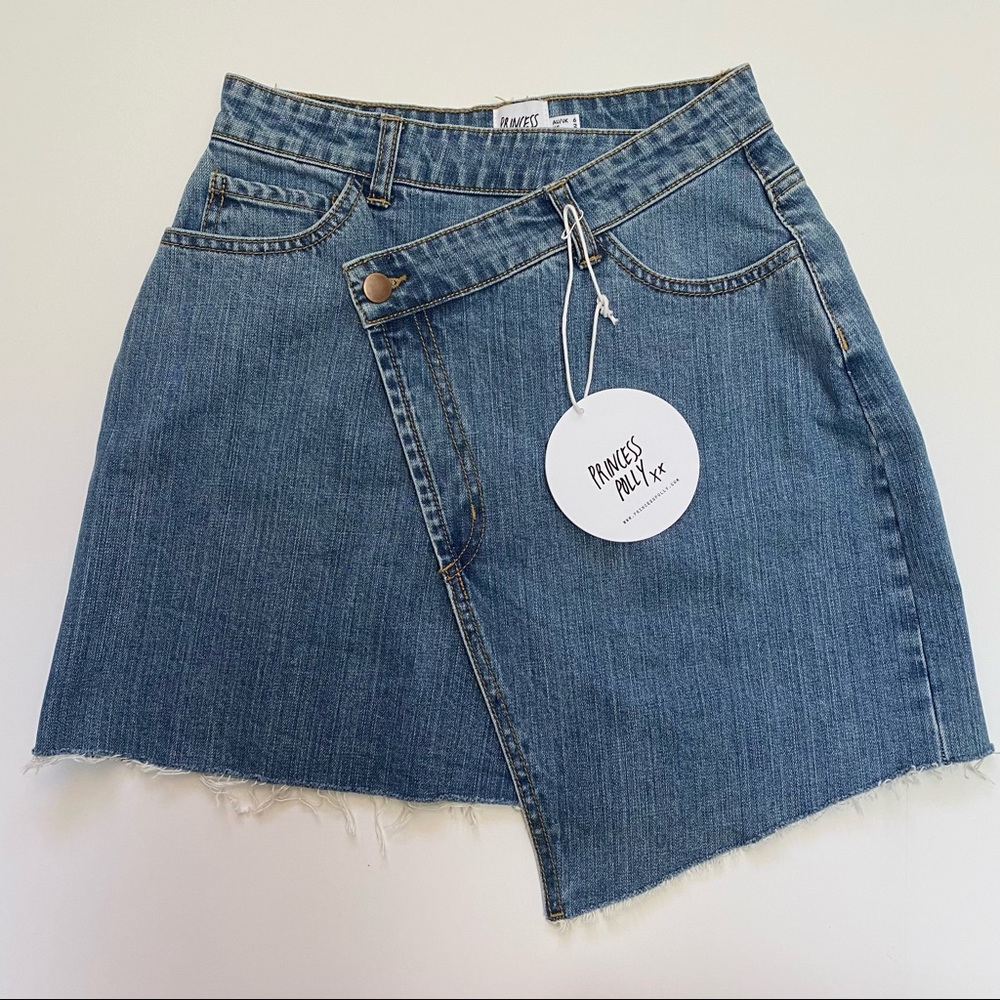 NWT Princess Polly Denim Skirt Size 2